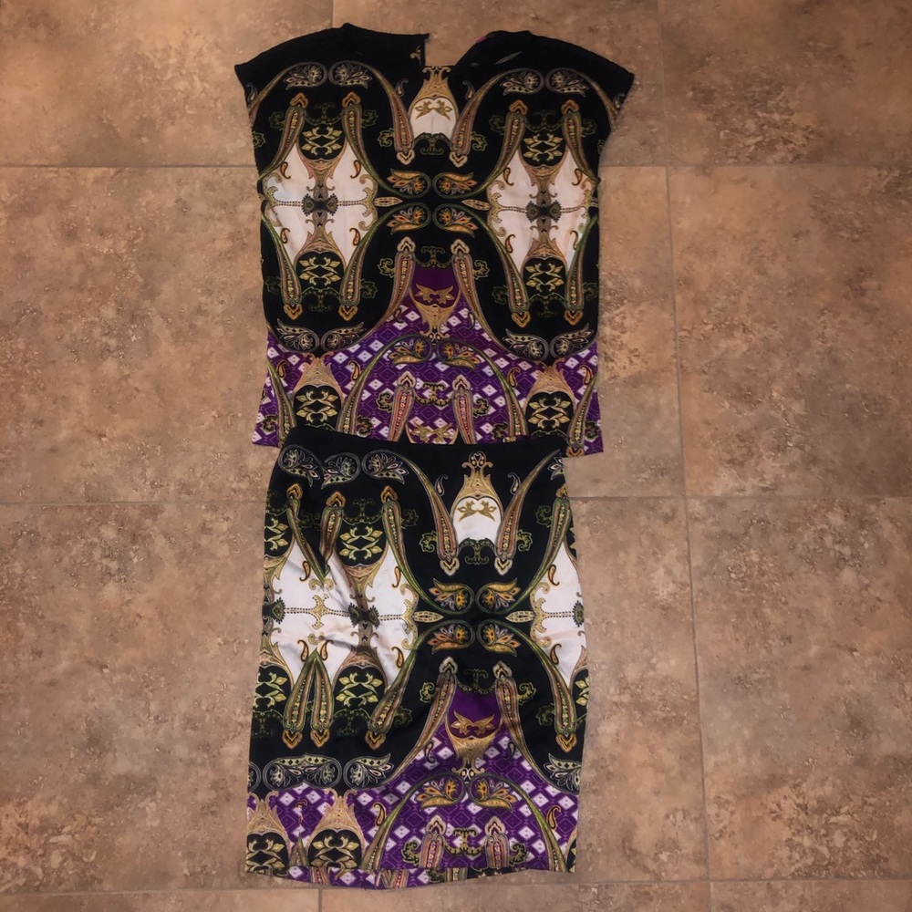 Vince Camuto Satin skirt and top set